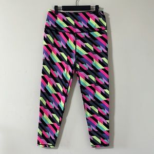Victoria’s Secret Sport Knockout Neon Geometric Pattern High Rise Leggings